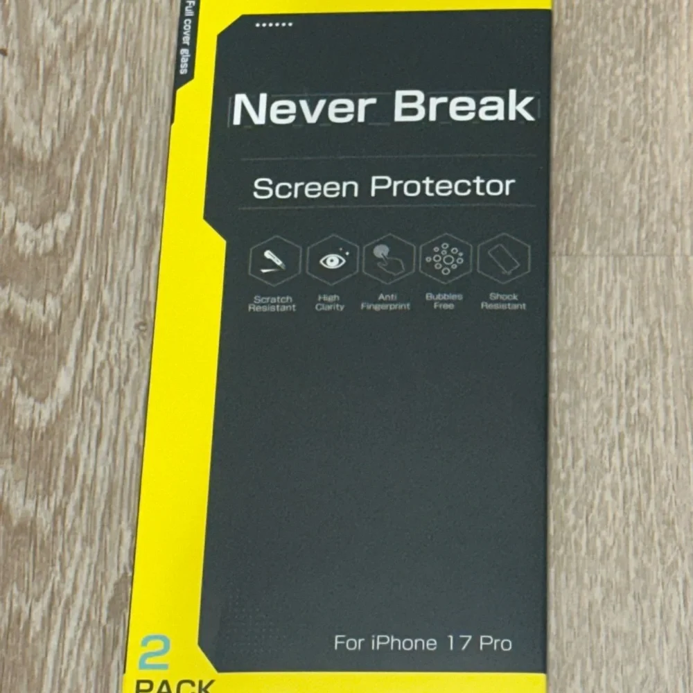 9H+ Hardness for iPhone 17 Pro Screen Protector 12FT Military Grade Protection